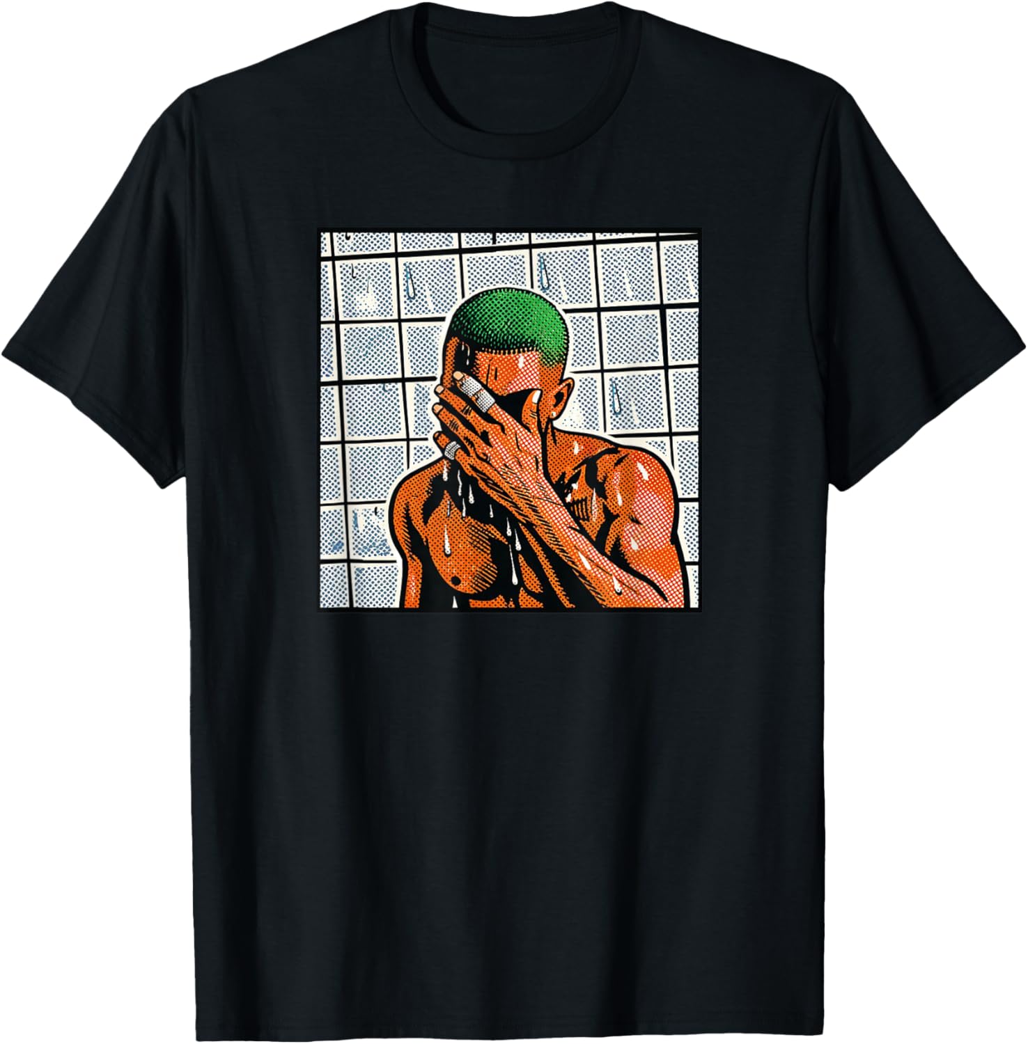 Frank Rapper Blond Pop Art R&B Singer Album Ocean Vibes T-Shirt - T-Shirt | Black