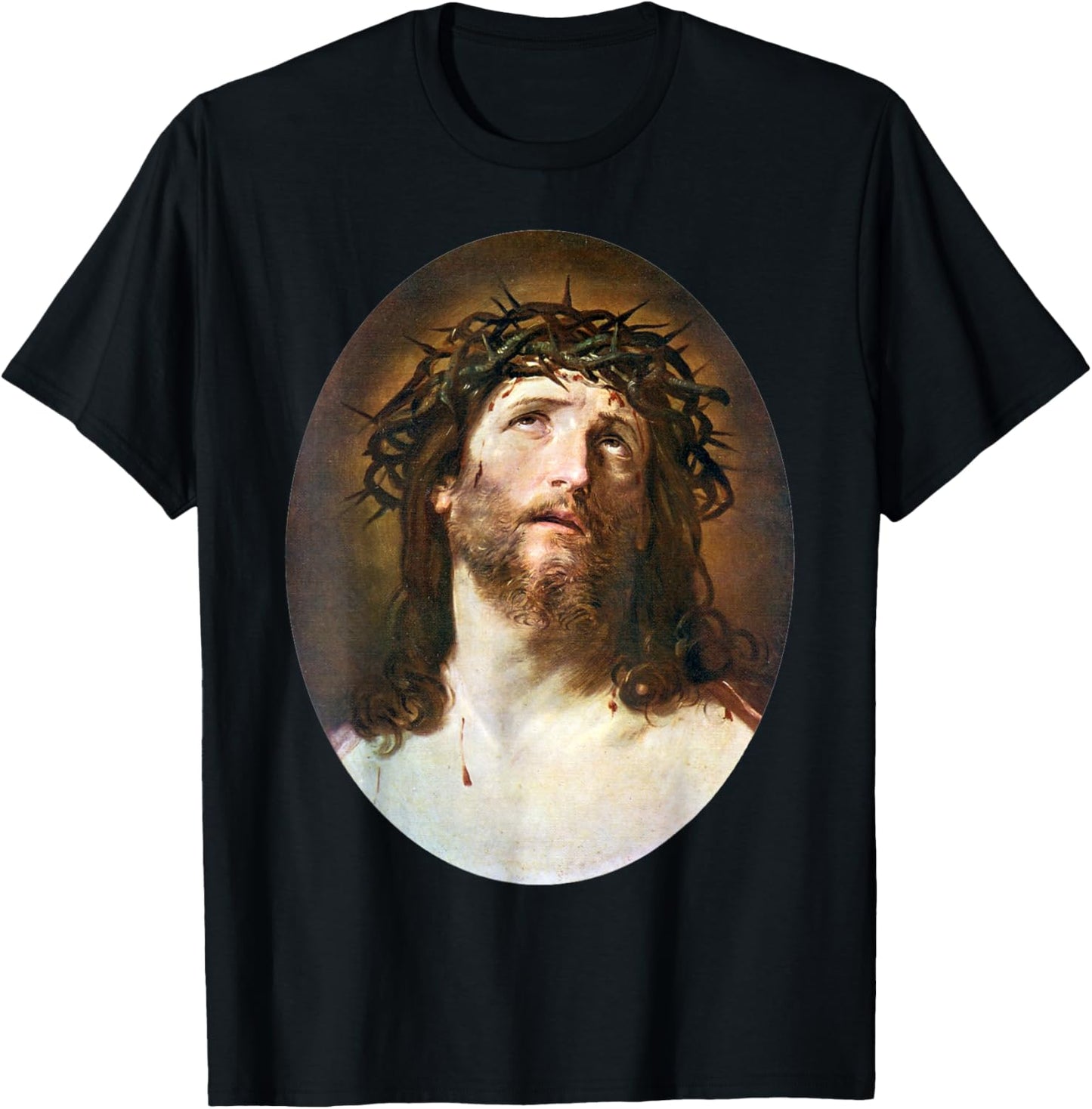 Jesus Christ Crowned with Thorns Painting Guido Reni 1622 T-Shirt - T-Shirt | Black