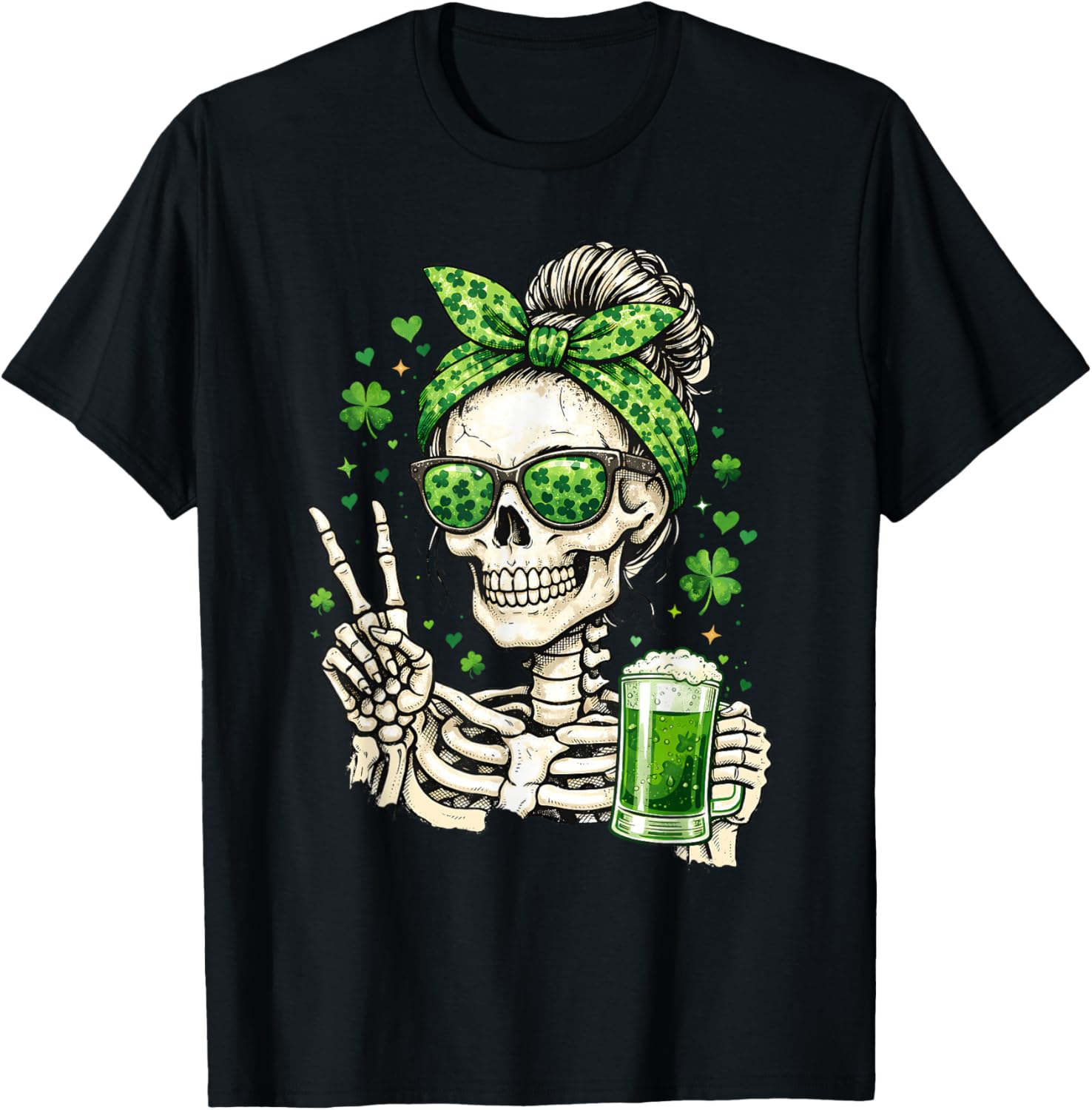 Funny St Patricks Day Irish Shamrock Drinking Patty's T-Shirt - T-Shirt | Black