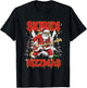 Skibidi Rizzmas Santa Playing Guitar Funny Christmas T-Shirt - T-Shirt | Black
