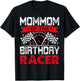 Mommom of The Birthday Racer Bday Racing Car Family T-Shirt - T-Shirt | Black