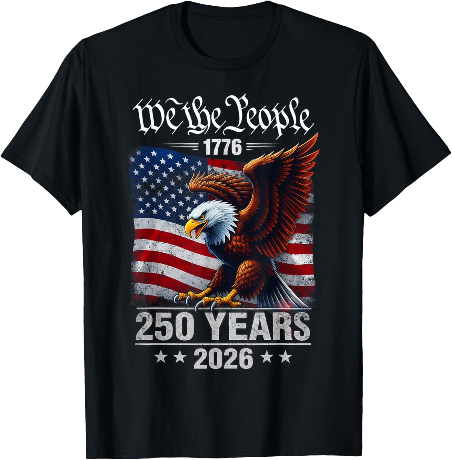 Vintage We The People 1776 250 Years Gift Women T-Shirt - T-Shirt | Black