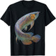 Asian Arowana Abstract Aquatic Art Freshwater Biology Art T-Shirt - T-Shirt | Black