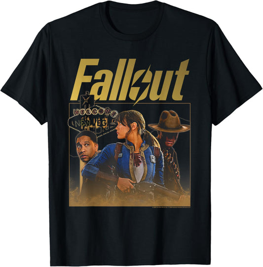 Fallout TV Series New Vegas Season 2 Collage Video Game T-Shirt - T-Shirt | Black