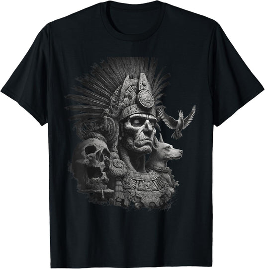 Aztec Warrior Maya Mexican Inca Mayan Indigenous Azteca T-Shirt - T-Shirt | Black