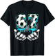 Boys Soccer 67 6 7 Six Seven Meme Funny Gen Alpha Meme Drip T-Shirt - T-Shirt | Black