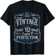 Vintage 2016 Limited Edition Shirt 10 Year Old 10th Birthday T-Shirt - T-Shirt | Black