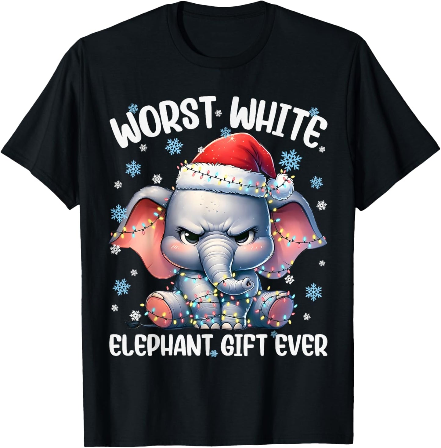 Worst White Elephant Ever Christmas Xmas Under 15 20 T-Shirt - T-Shirt | Black