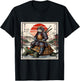 Samurai Cat Zen Warrior Turtle Japanese Art T-Shirt - T-Shirt | Black