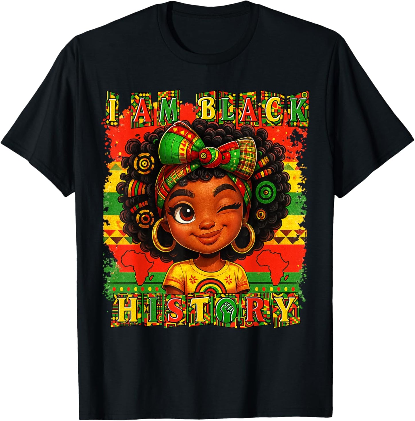 I Am Black History Month Black Pride African American Girl T-Shirt - T-Shirt | Black