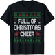 Full of Christmas Cheer Funny Ugly Sweater Xmas Couples T-Shirt - T-Shirt | Black