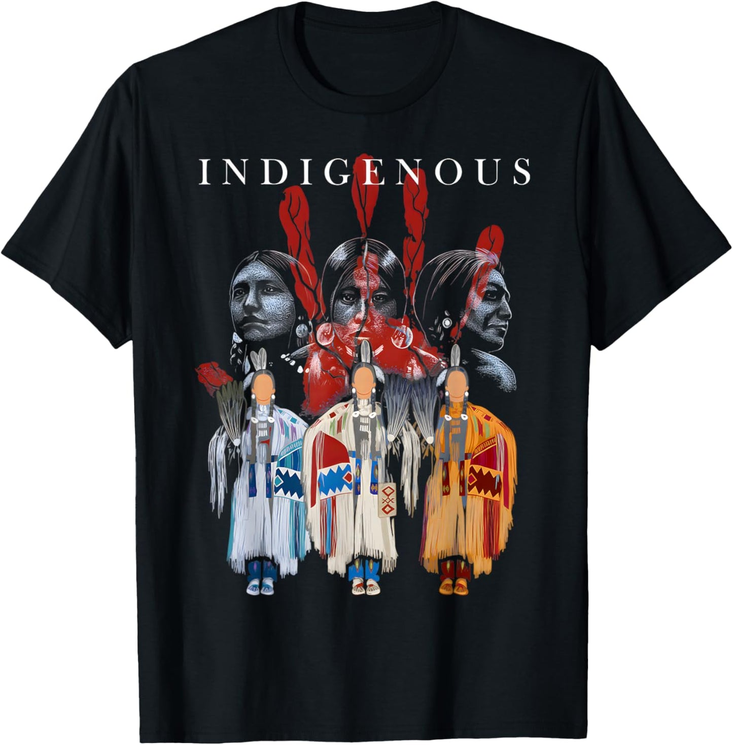 Indigenous Peoples Day Native American Heritage Men Women T-Shirt - T-Shirt | Black