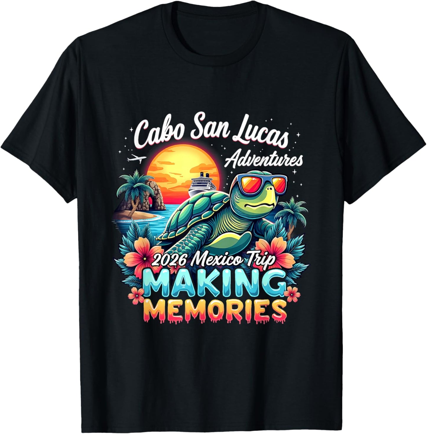 Cabo San Lucas Mexico Squad Beach Summer Vacation T-Shirt - T-Shirt | Black