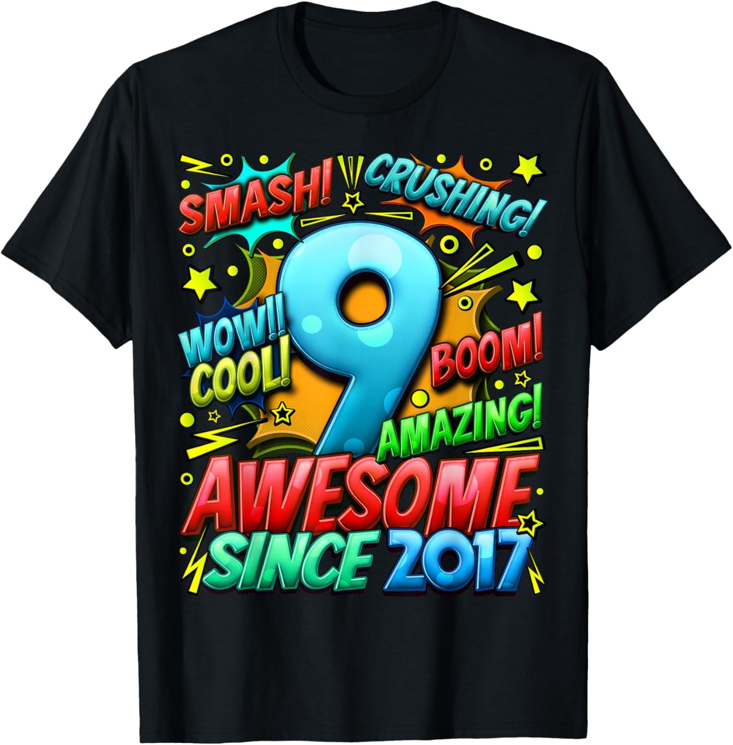 9 Year Old Gifts for Boys 9th Birthday Boy 9 Year Old Boy T-Shirt - T-Shirt | Black