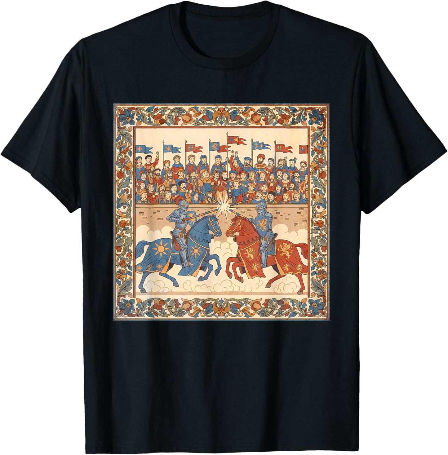 Castlecore Medieval Knight Jousting Renaissance Fair T-Shirt - T-Shirt | Black