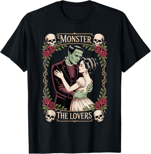 Monster The Lovers Dark Romance Valentine Gothic Couple T-Shirt - T-Shirt | Black