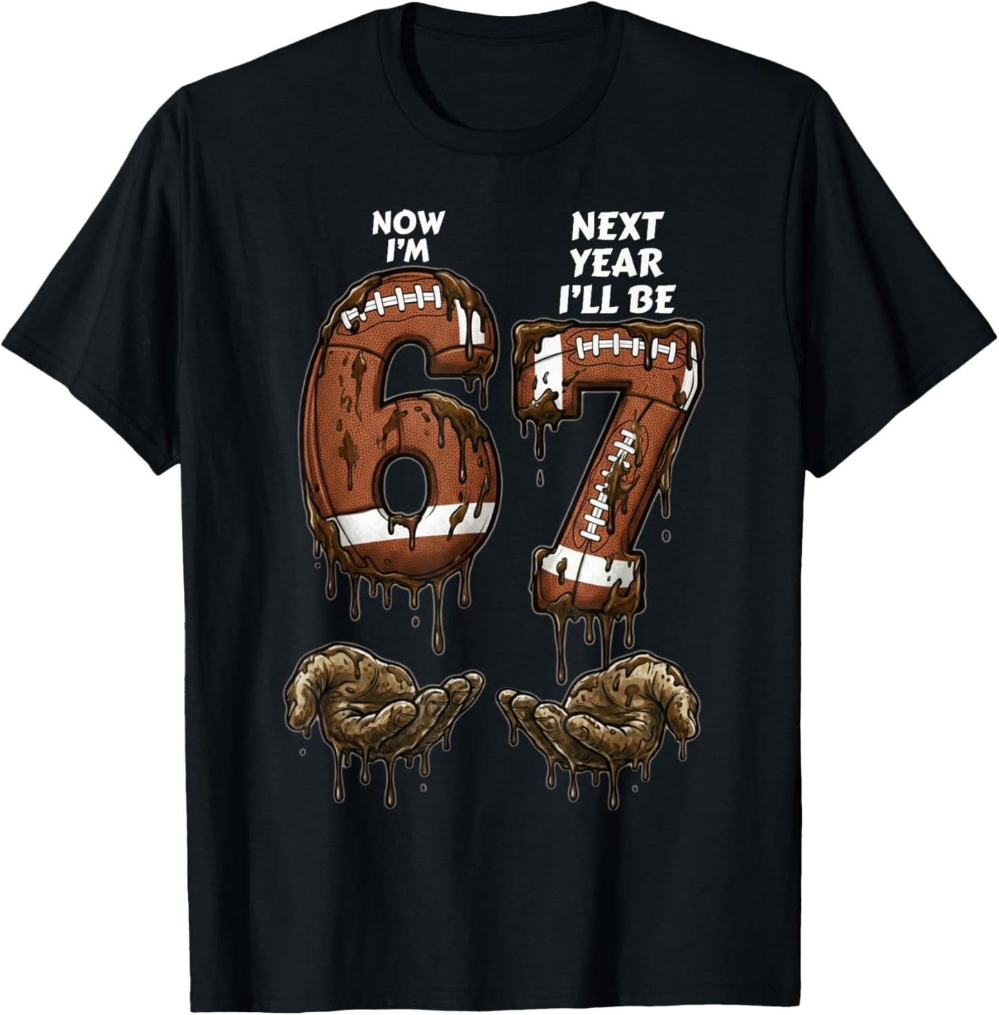 6th Birthday Boys Girls 6 7 Now I'm 6 Next Year I'll be 7 T-Shirt - T-Shirt | Black