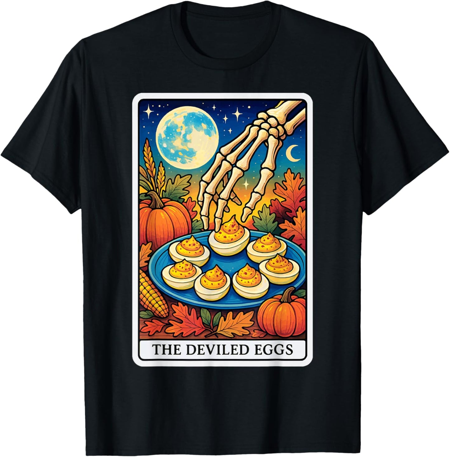 The Deviled Eggs Tarot Card T-Shirt - T-Shirt | Black