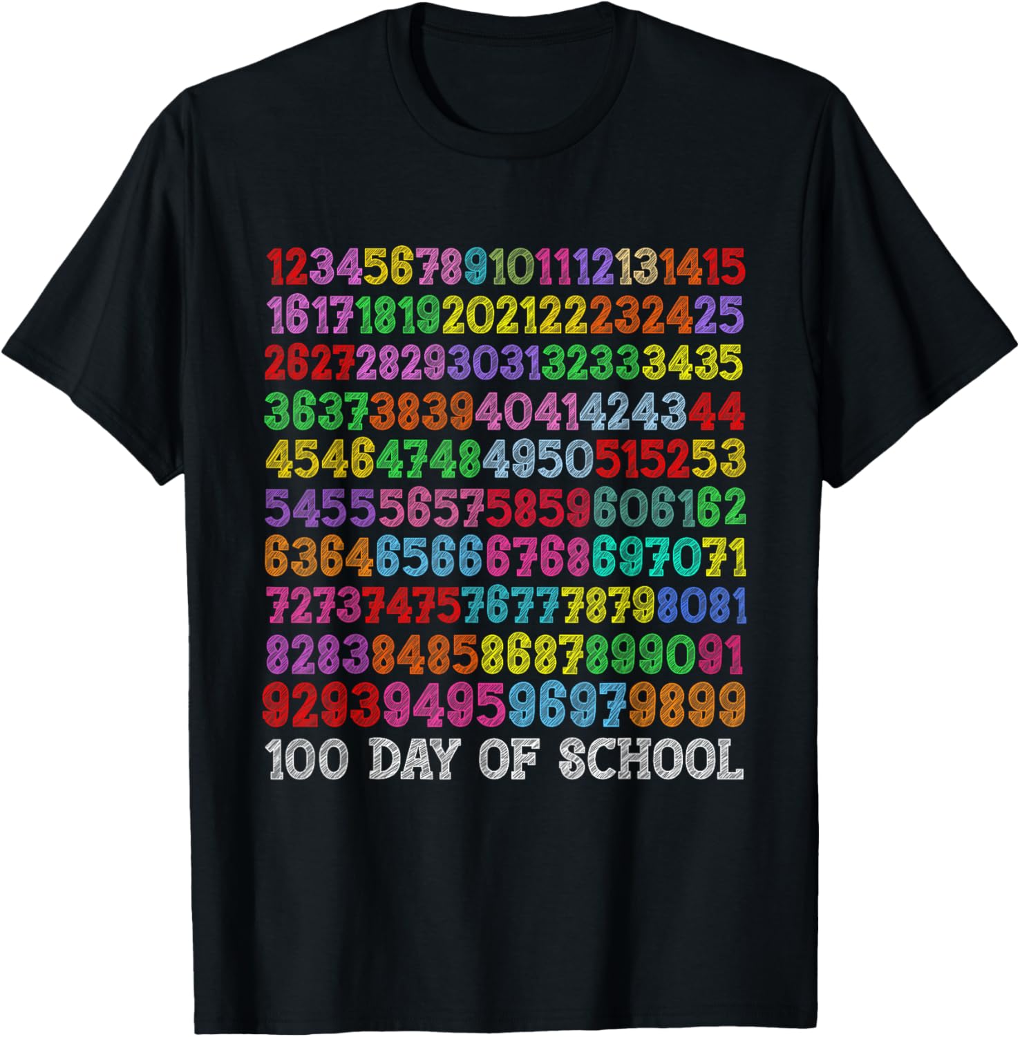 100th Day of School Teacher Kids 100 Days Math Numbers T-Shirt - T-Shirt | Black