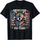 250th Anniversary Raccoon 1776 2026 250 Year 4th of July T-Shirt - T-Shirt | Black