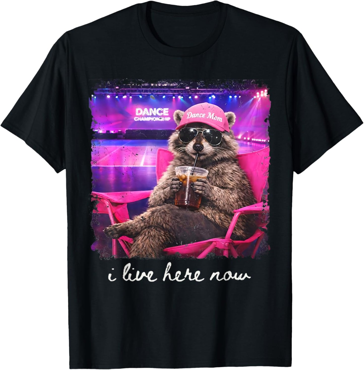 Funny Raccoon Dance Mom Cute Dancing Mom Women Dancer T-Shirt - T-Shirt | Black