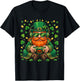 Video Game Leprechaun St Patricks Day Gamer Kids Boys Gaming T-Shirt - T-Shirt | Black