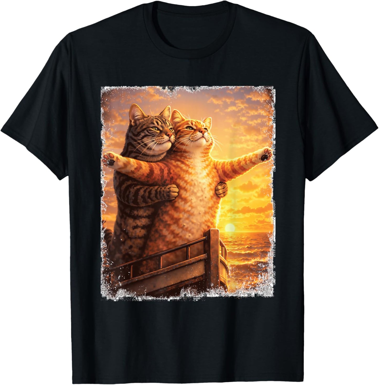 Titanic Cat Meme - Cat Lover Kitten Owner Kitty T-Shirt - T-Shirt | Black
