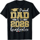 Proud Dad of Two 2026 Graduates Senior Dad of Graduate T-Shirt - T-Shirt | Black