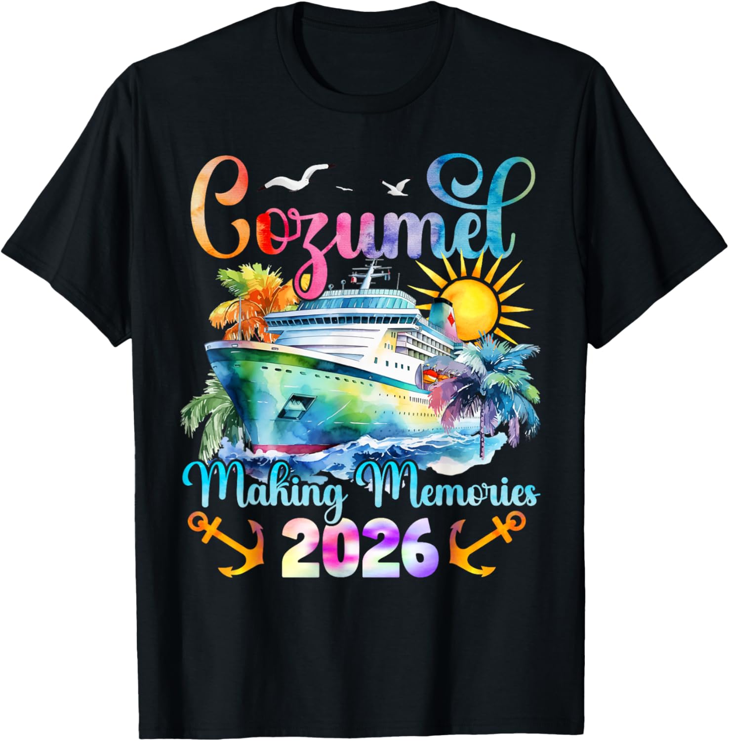 Cozumel Cruise 2026 Cruising Mexico Cozumel Family Matching T-Shirt - T-Shirt | Black