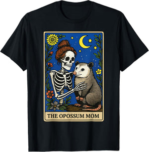 The Opossum Mom Tarot Card T-Shirt - T-Shirt | Black