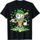 Kids Baseball Drip Ice Cream Apparel Boys St Patrick Day T-Shirt - T-Shirt | Black