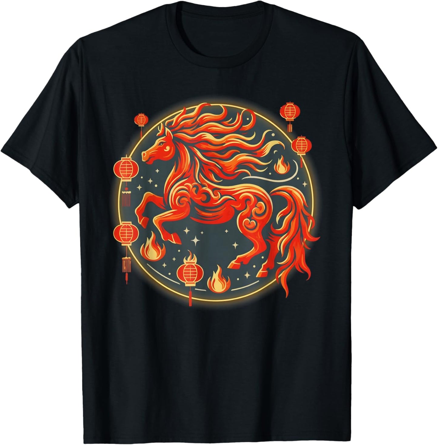 Chinese New Year 2026 Year of The Horse T-Shirt - T-Shirt | Black