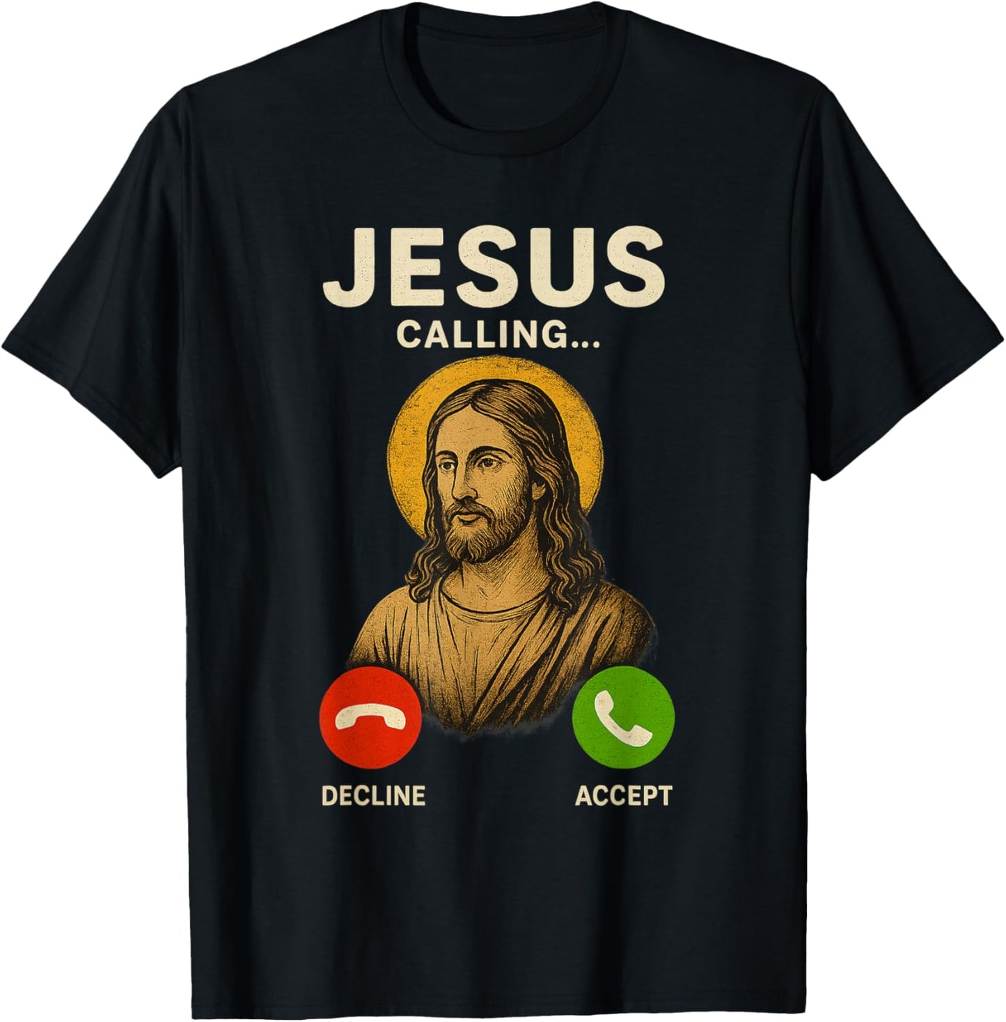 Jesus is Calling Christian T-Shirt - T-Shirt | Black