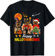 Cute Yorkie Happy Hallothanksmas Halloween Thanksgiving Xmas T-Shirt - T-Shirt | Black
