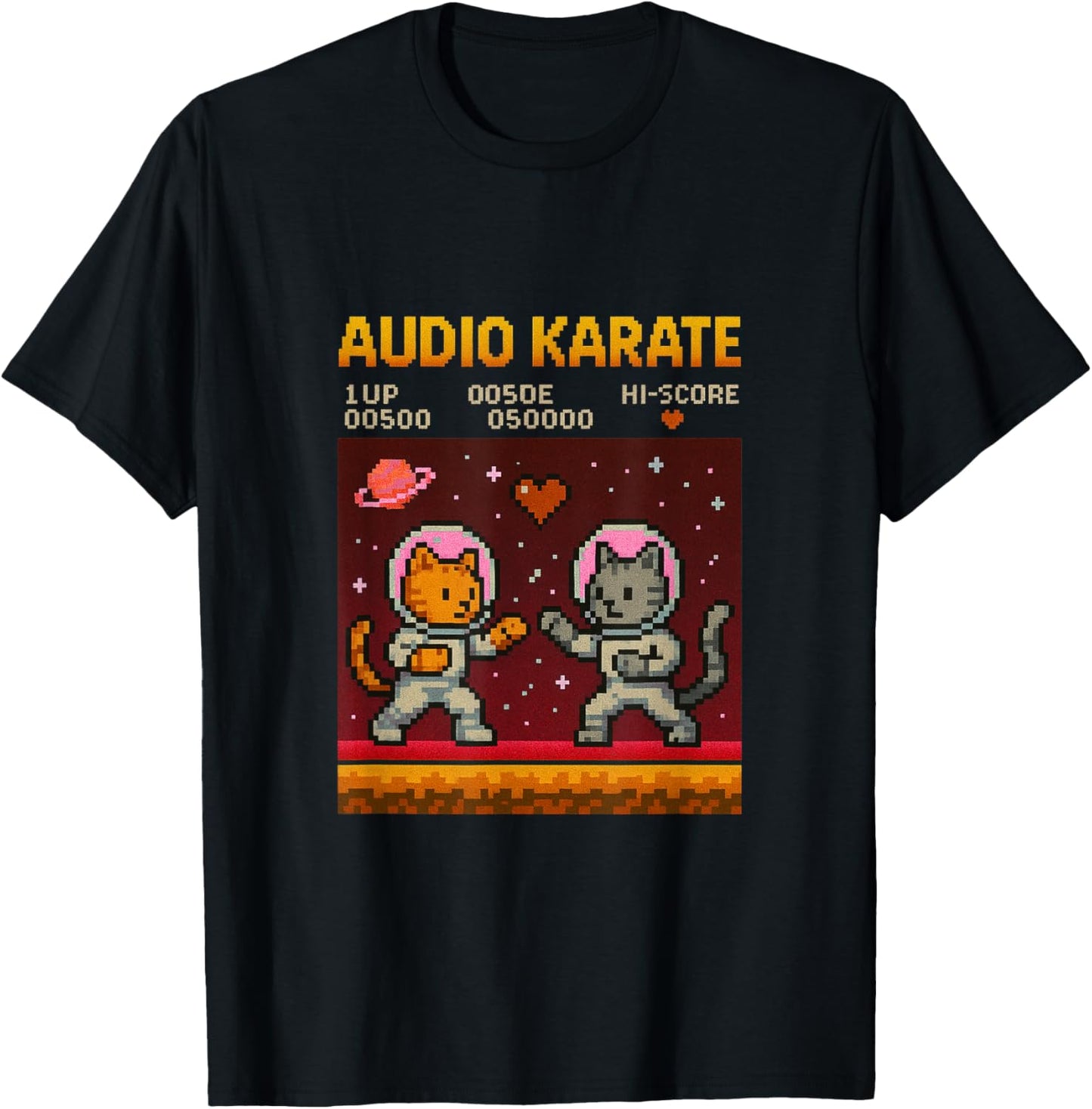 Meowtendo 89 Space Cats T-Shirt - T-Shirt | Black