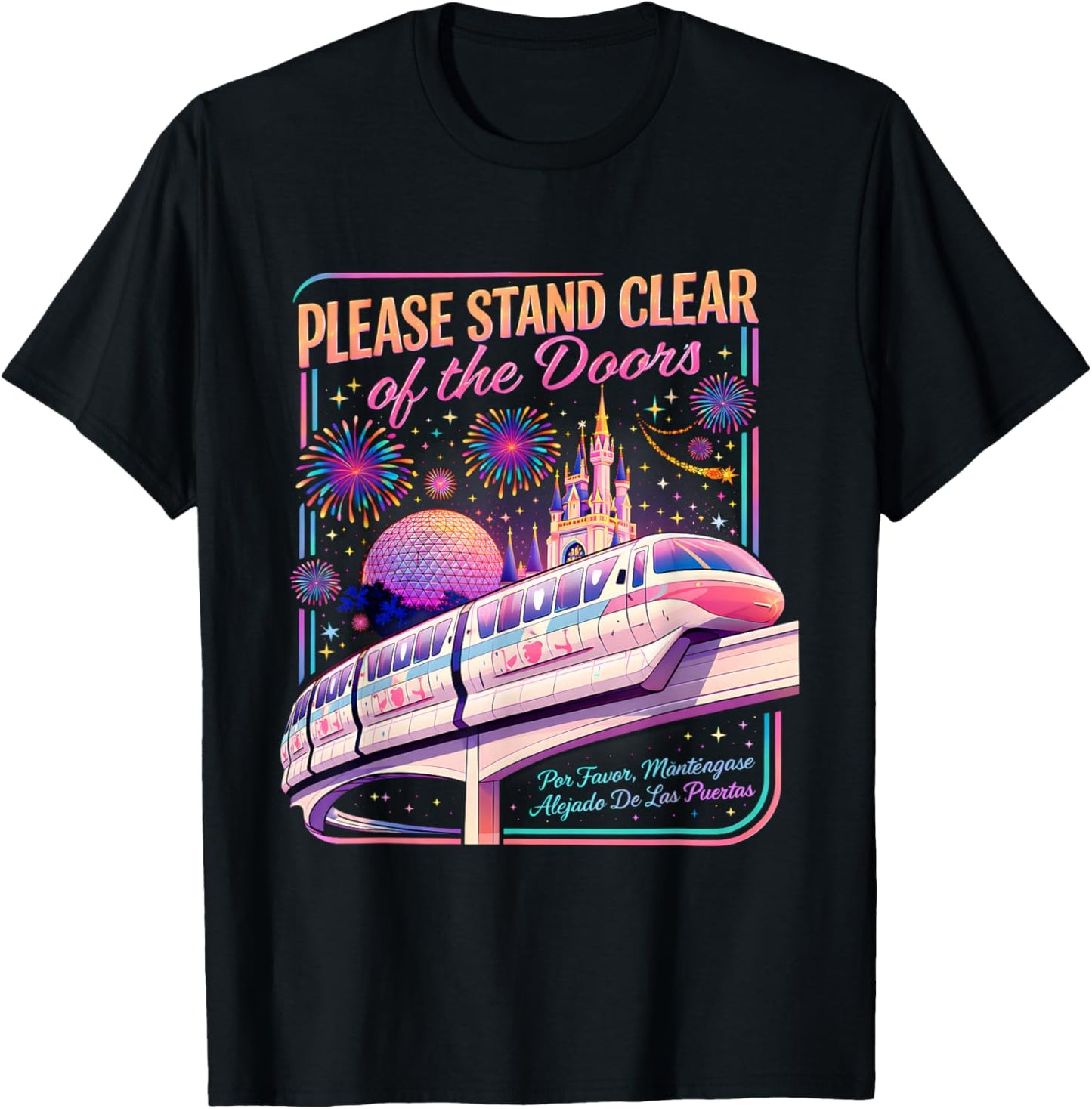 Please Stand Clear of The Doors Monorail Art T-Shirt - T-Shirt | Black