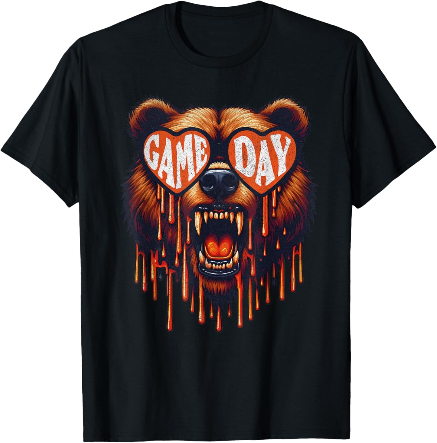 Bears Lovers Game Day Retro Bear Men Women Kids T-Shirt - T-Shirt | Black