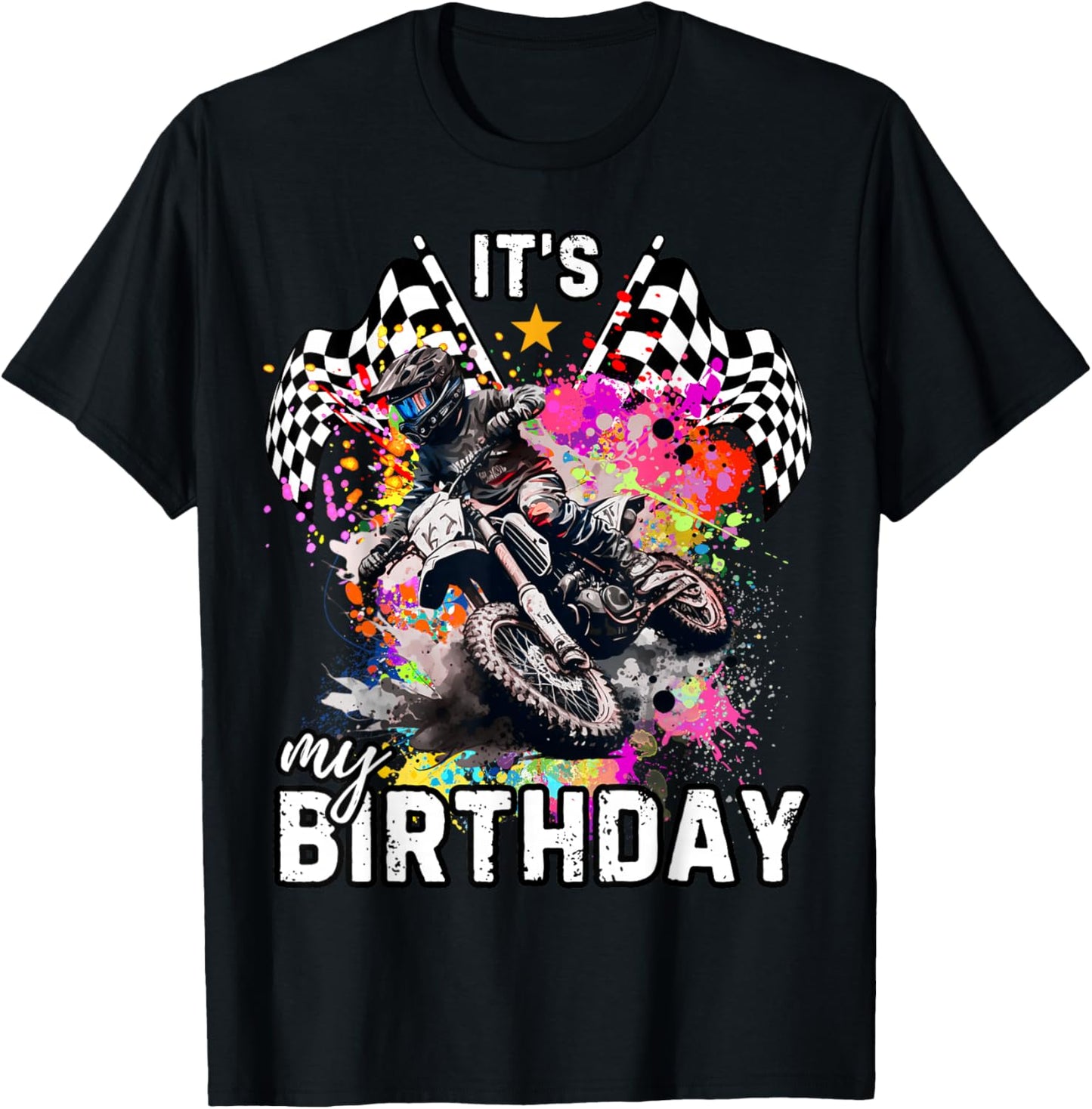 It's My Motocross Birthday T-Shirt - T-Shirt | Black