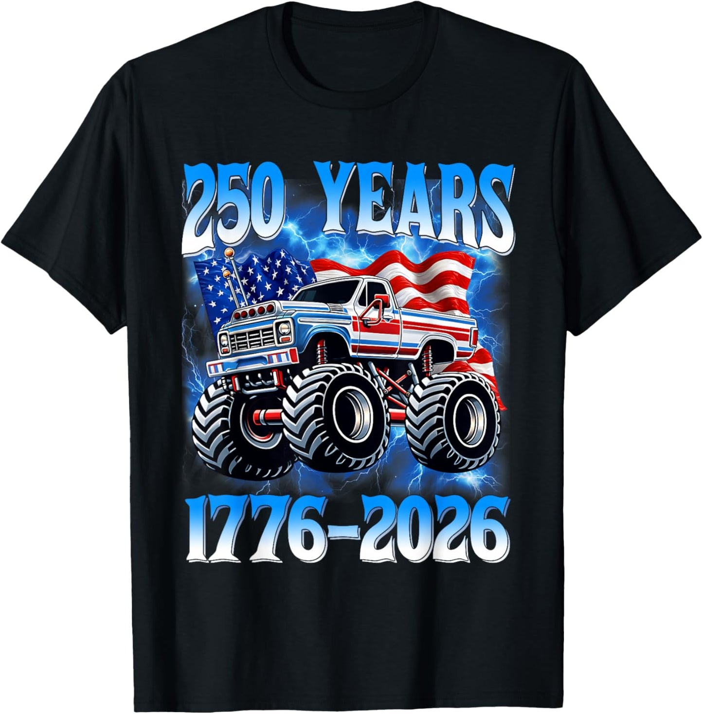 250 Years American 1776 2026 250th Toddler Boys 4th of July T-Shirt - T-Shirt | Black