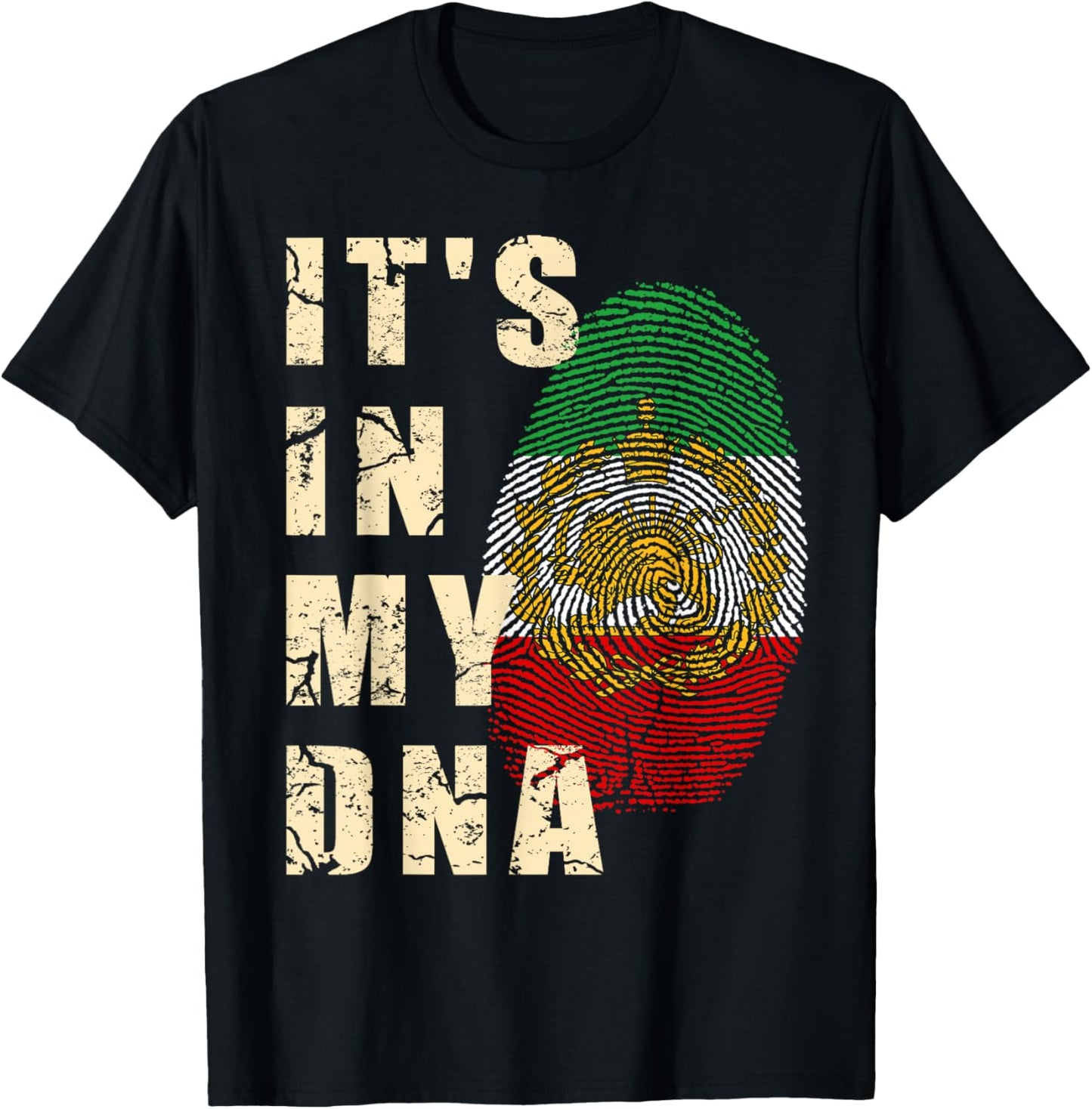 Iran Lion Sun Flag,Iran,Persian,Shir o Khorshid T-Shirt - T-Shirt | Black