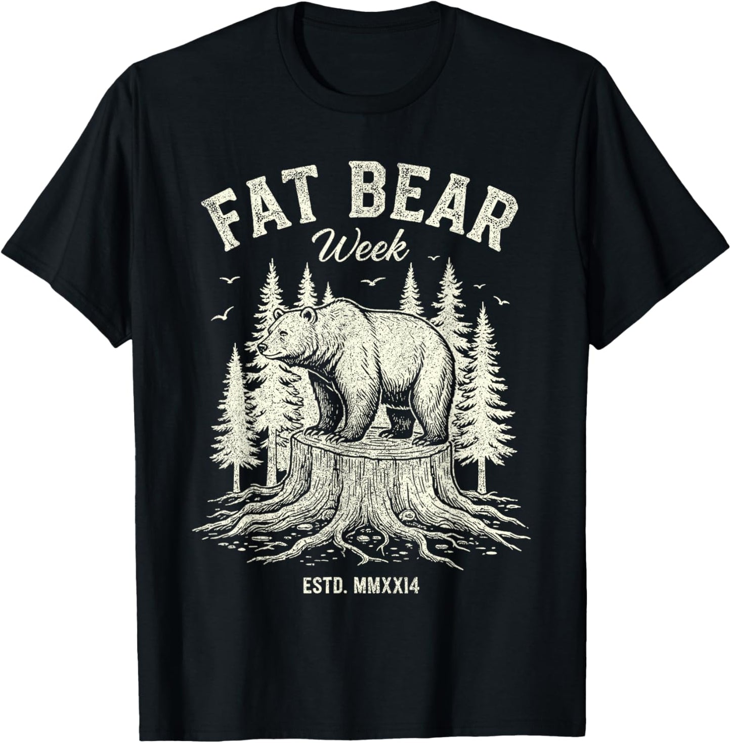 Fat Bear Week Shirt, Nature Lovers Grizzly Bear Sunglasses T-Shirt - T-Shirt | Black