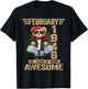 80 Year Old February 1946 Teddy Bear 80th Birthday Women T-Shirt - T-Shirt | Black