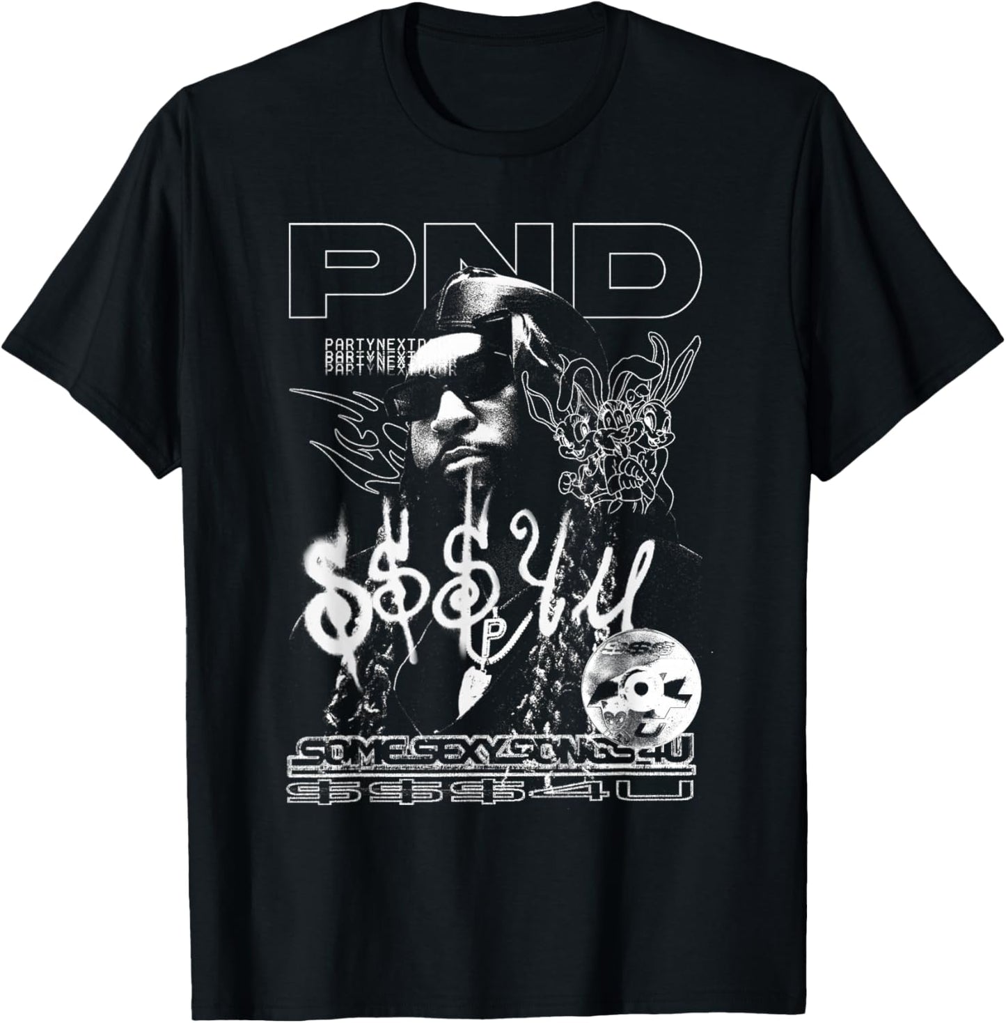 PARTYNEXTDOOR Outline Graphic T-Shirt - T-Shirt | Black
