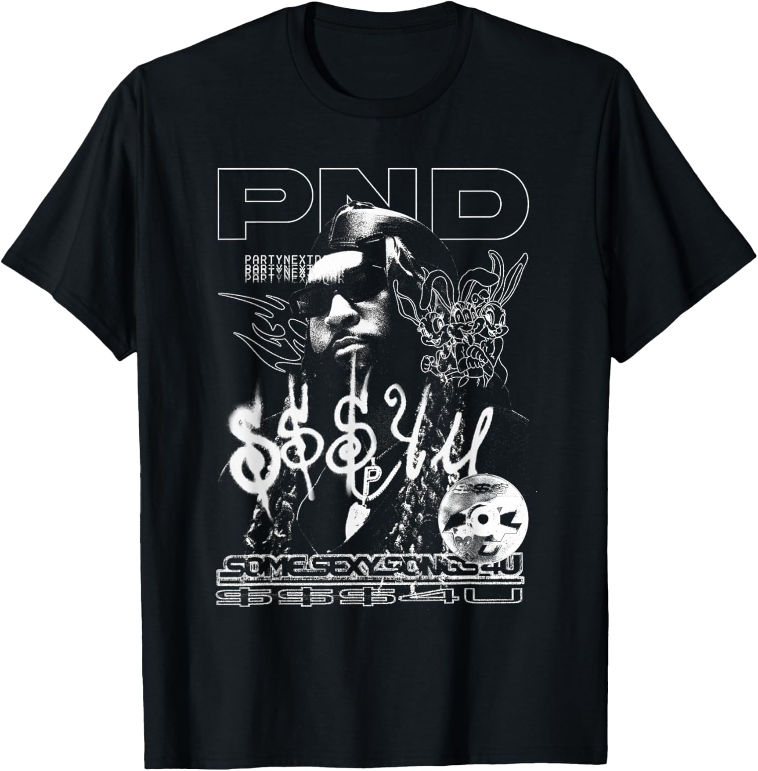 PARTYNEXTDOOR Outline Graphic T-Shirt - T-Shirt | Black