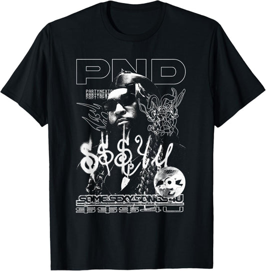 PARTYNEXTDOOR Outline Graphic T-Shirt - T-Shirt | Black