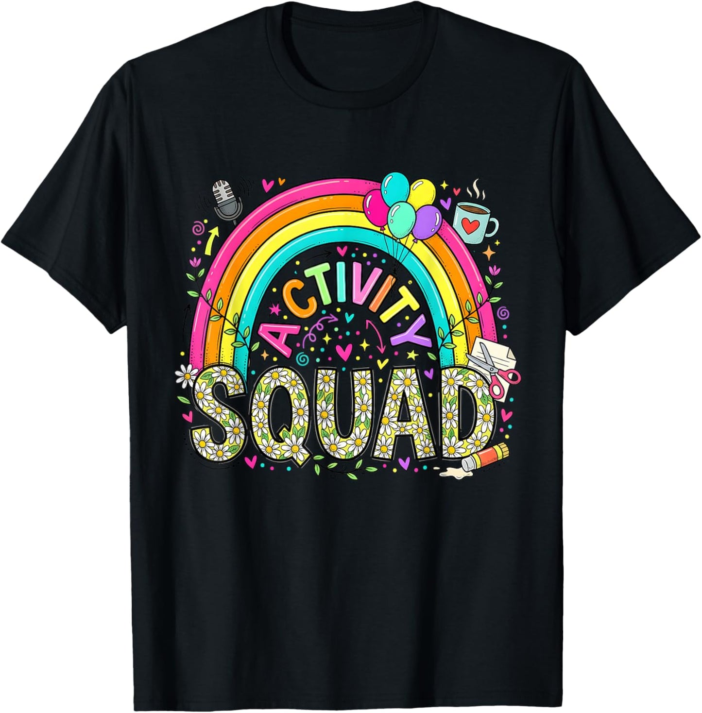 Rainbow Activity Assistant Squad Professionals Week Director T-Shirt - T-Shirt | Black