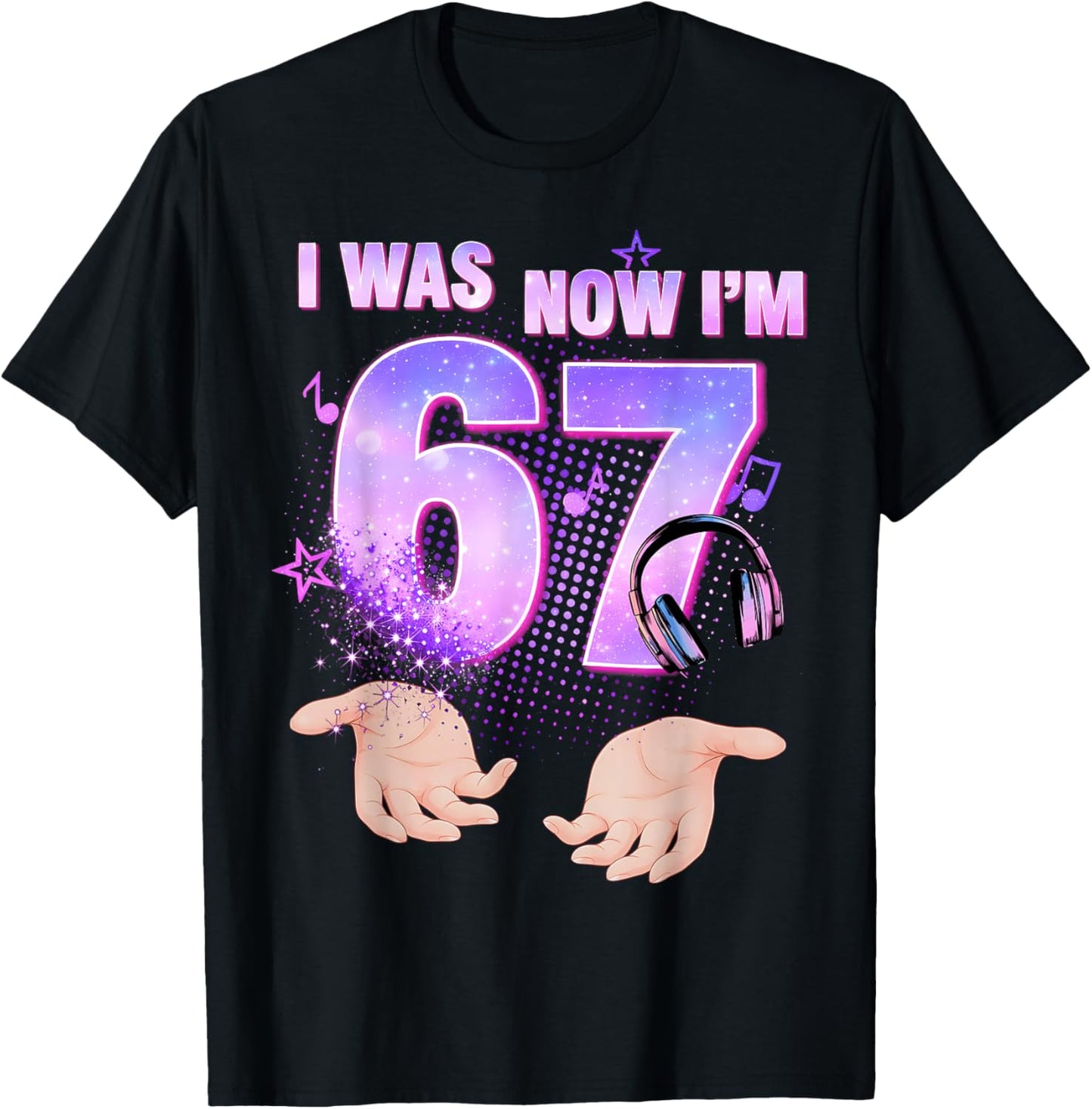 I was 6 Now I'm 7 7th Birthday K-Pop Girl Music Lovers T-Shirt - T-Shirt | Black