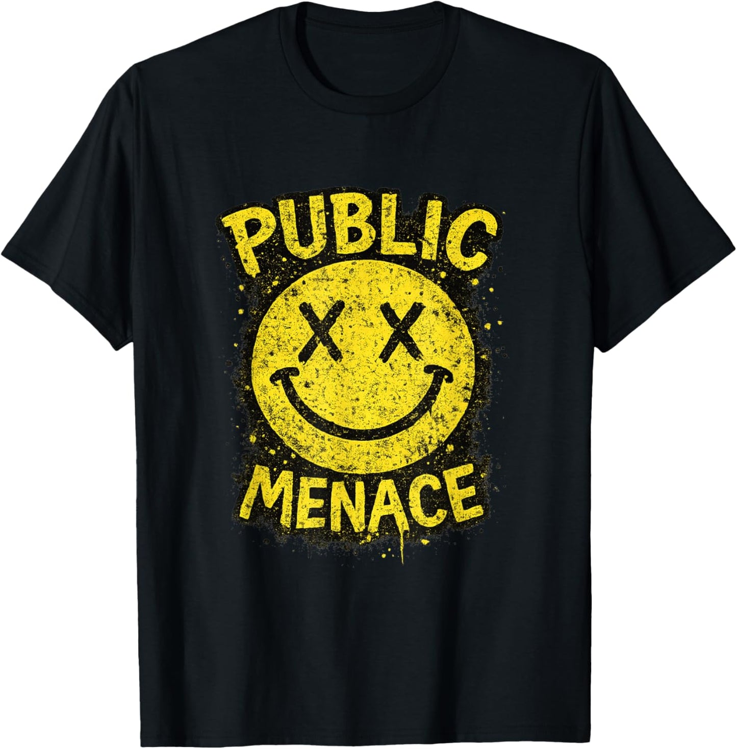 Vintage Public Menace Graphic Hilarious Meme Sayings T-Shirt - T-Shirt | Black