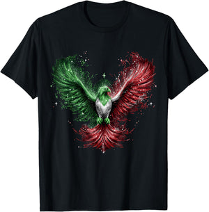 Mexico Flag Eagle Mexican Pride Mexican Roots Mexican Flag T-Shirt - T-Shirt | Black