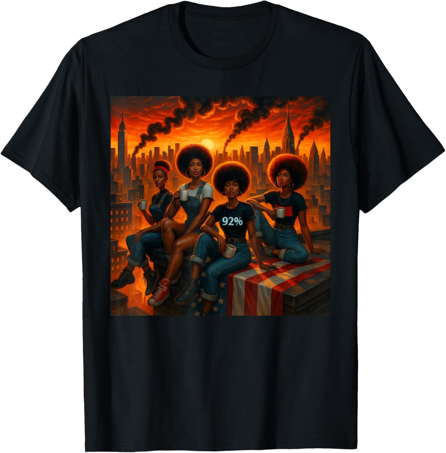 We Told Y'all 92% Afro Women African American Black History T-Shirt - T-Shirt | Black